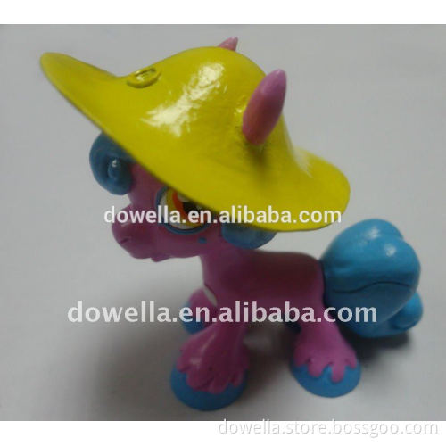 OEM plastic lovely horse head action cartoon figure for child